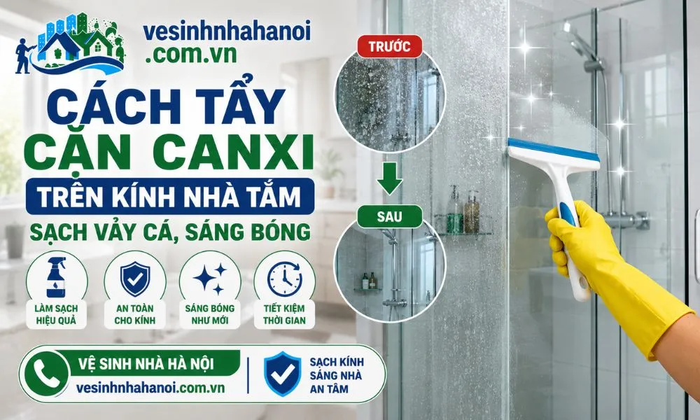 Cách tẩy cặn canxi trên kính