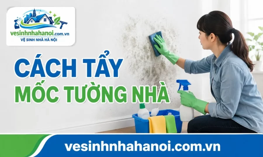 Cách tẩy mốc tường nhà