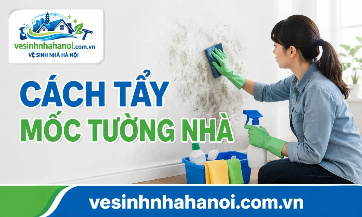 Cách tẩy mốc tường nhà