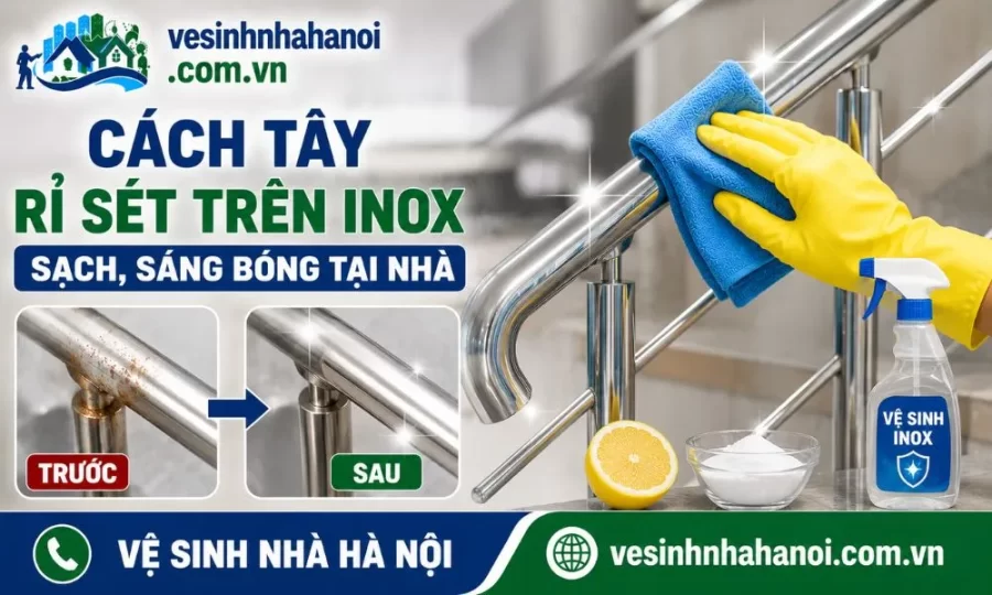 Cách tẩy rỉ sét trên inox