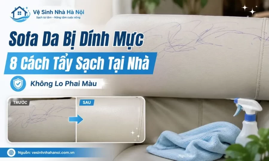 Cách tẩy sofa da bị dính mực