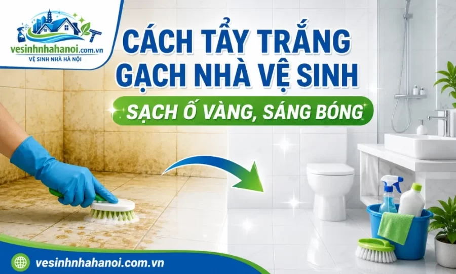 Cách tẩy trắng gạch nhà vệ sinh