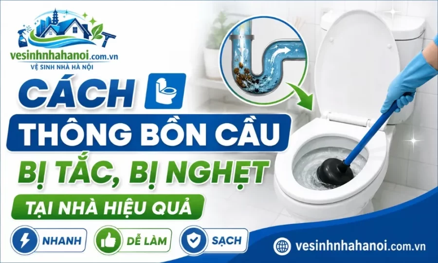 Cách thông bồn cầu bị tắc