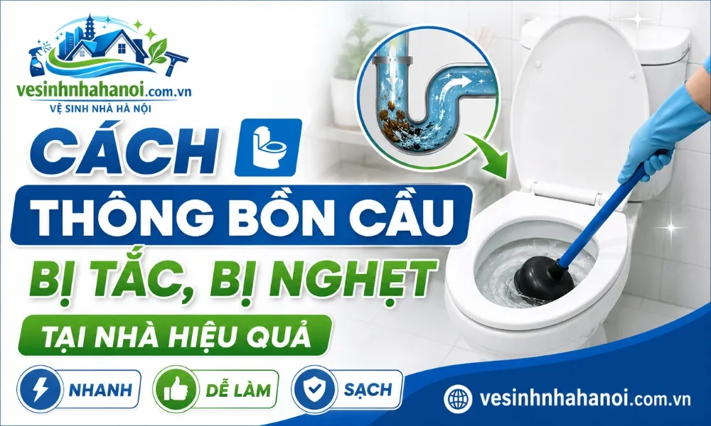 Cách thông bồn cầu bị tắc