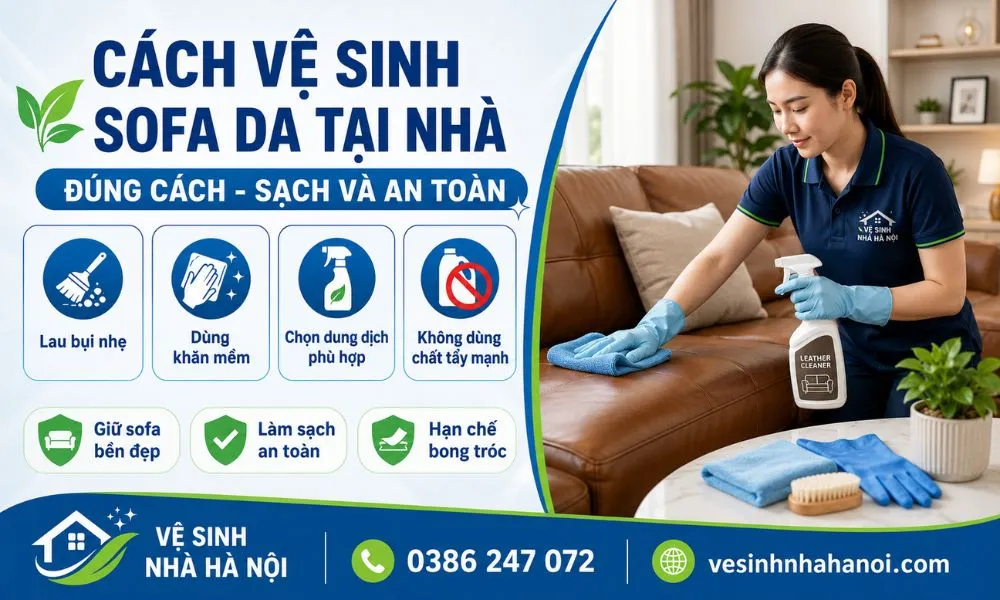 Cách vệ sinh ghế sofa da tại nhà