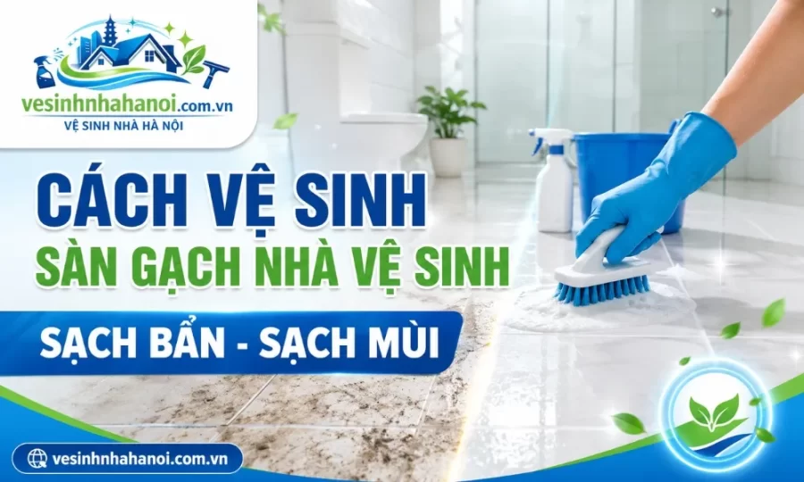 Cách vệ sinh sàn gạch nhà vệ sinh, sạch bẩn, sạch mùi