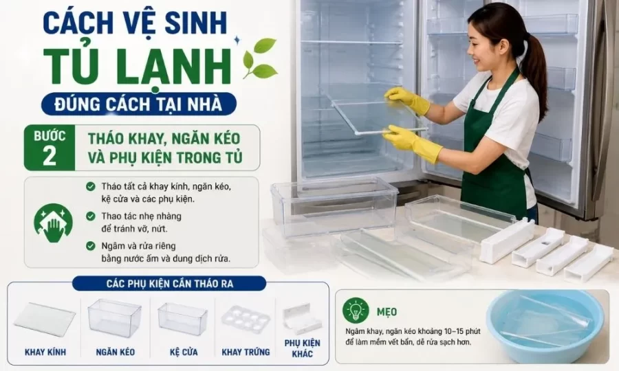 Cách vệ sinh tủ lạnh đúng cách