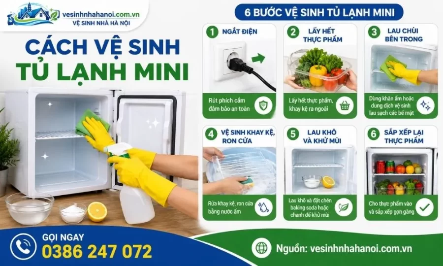 Cách vệ sinh tủ lạnh mini