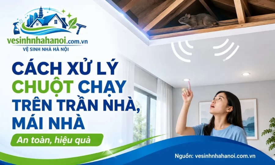 Cách xử lý chuột chạy trên trần nhà