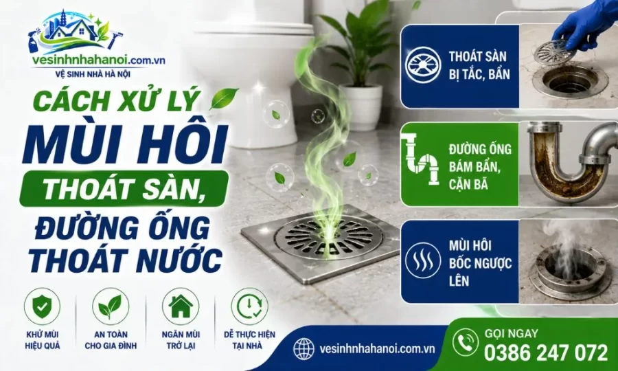 Cách xử lý mùi hôi đường ống thoát nước nhà vệ sinh
