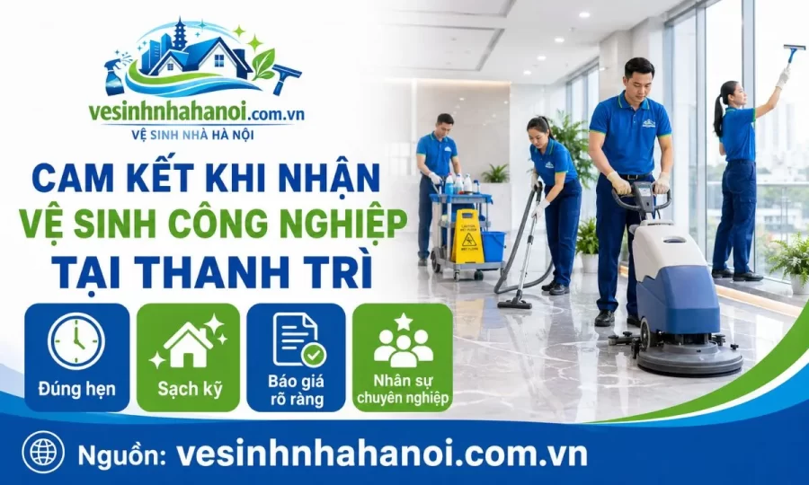 Cam kết khi nhận vệ sinh công nghiệp tại Thanh Trì