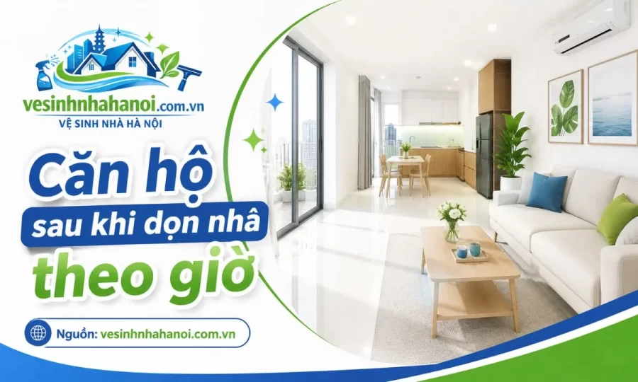 Căn hộ sau khi dọn nhà theo giờ