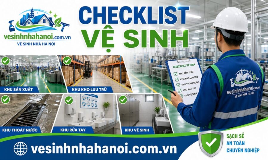 Checklist vệ sinh nhà xưởng thực phẩm