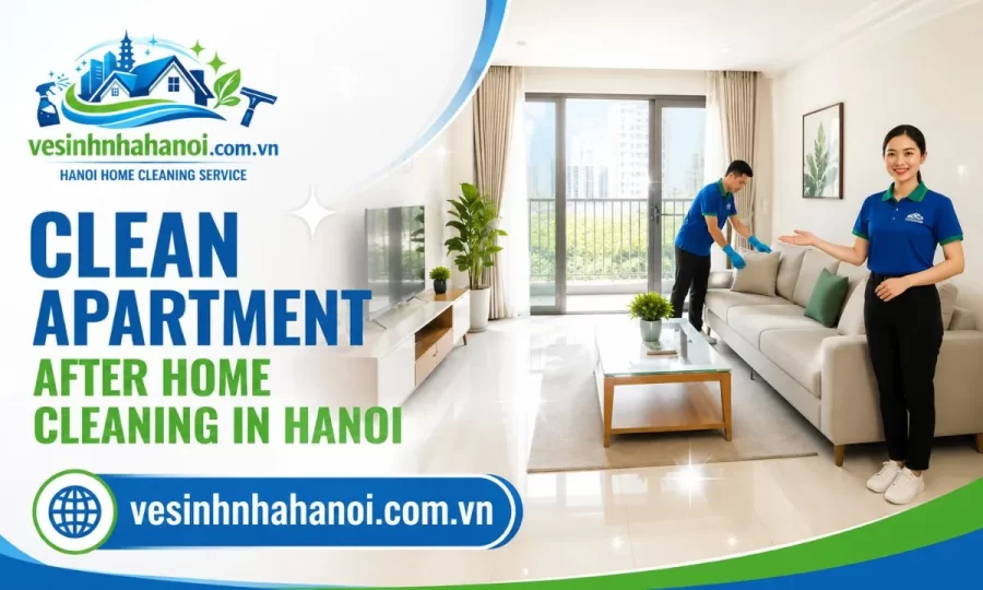 Clean apartment after home cleaning in Hanoi