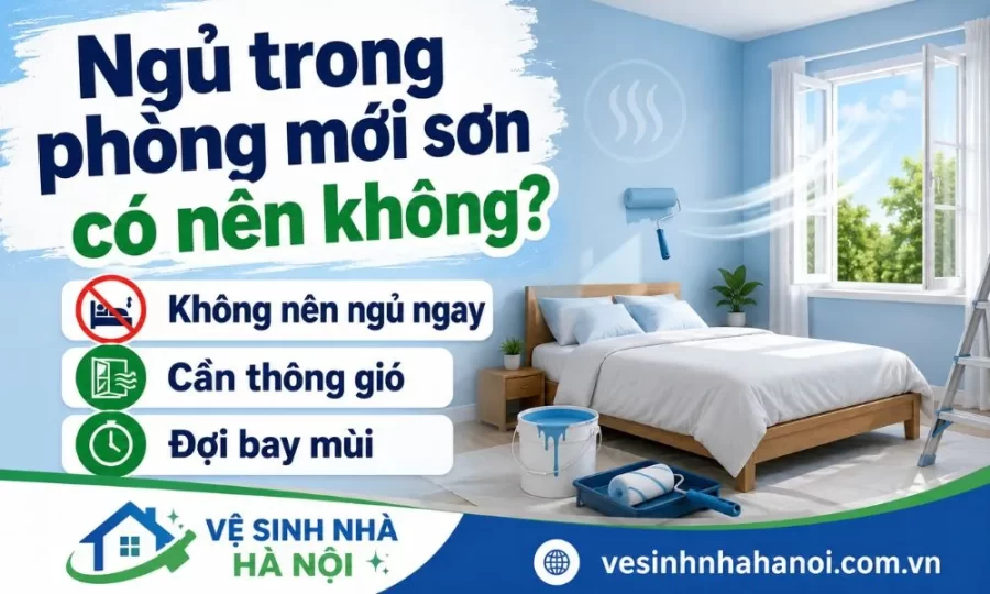 Có nên ngủ trong phòng mới sơn không?