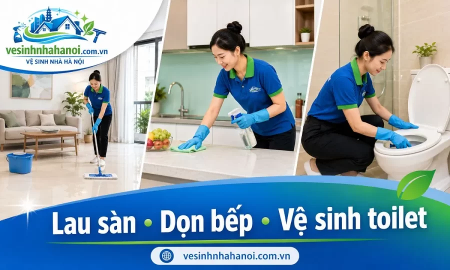 Công việc dọn nhà theo giờ Đông Anh