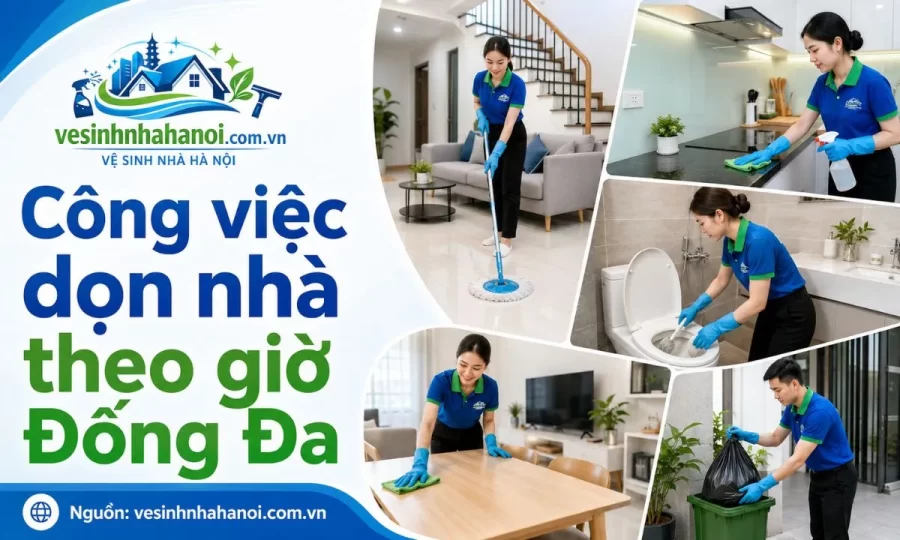 Công việc dọn nhà theo giờ Đống Đa