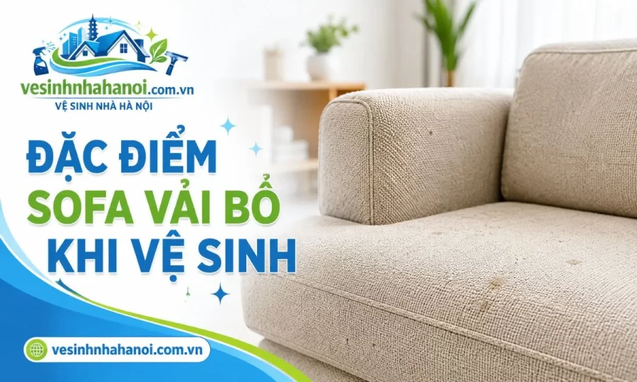 Đặc điểm sofa vải bố khi vệ sinh