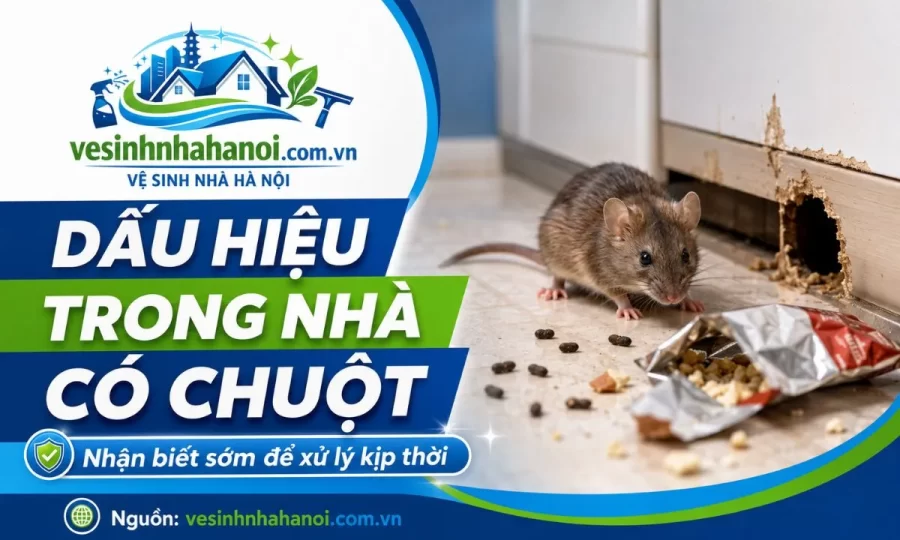 Dấu hiệu trong nhà có chuột