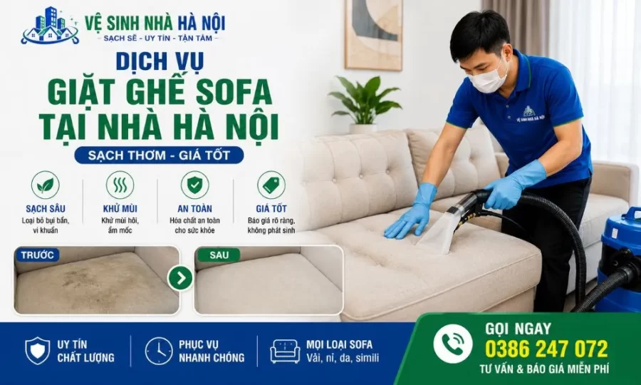 dịch vụ giặt ghế sofa tại nhà Hà Nội