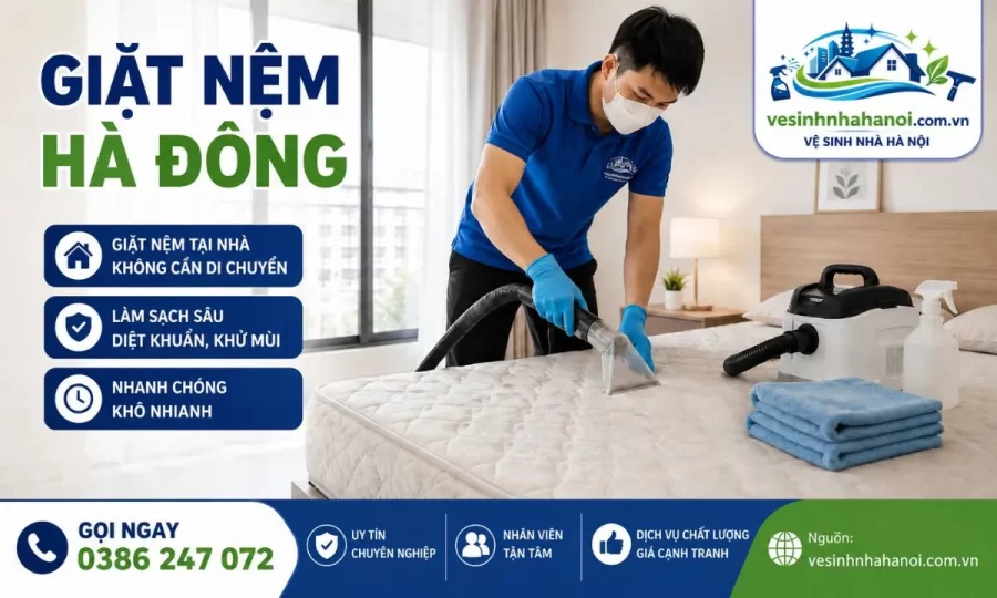 Dịch vụ giặt nệm Hà Đông