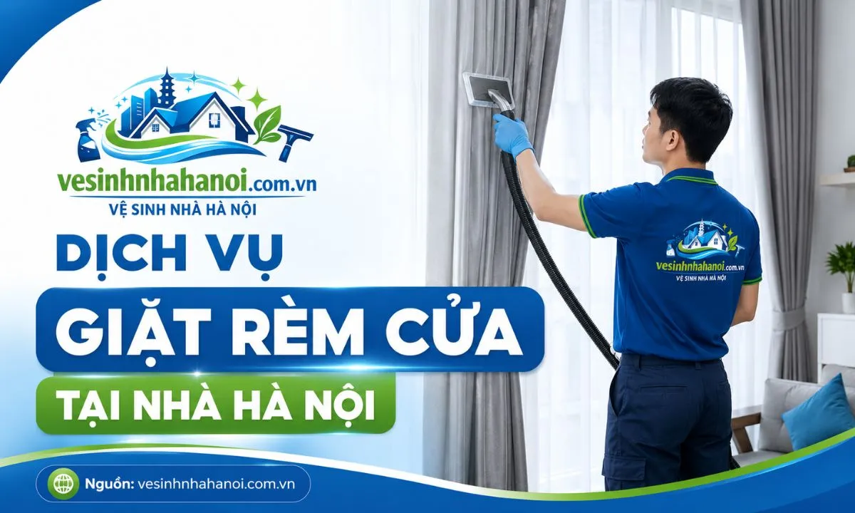 Dịch vụ giặt rèm cửa tại nhà Hà Nội