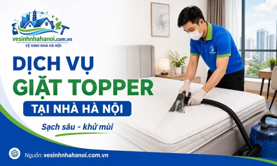 Dịch vụ giặt topper tại nhà Hà Nội