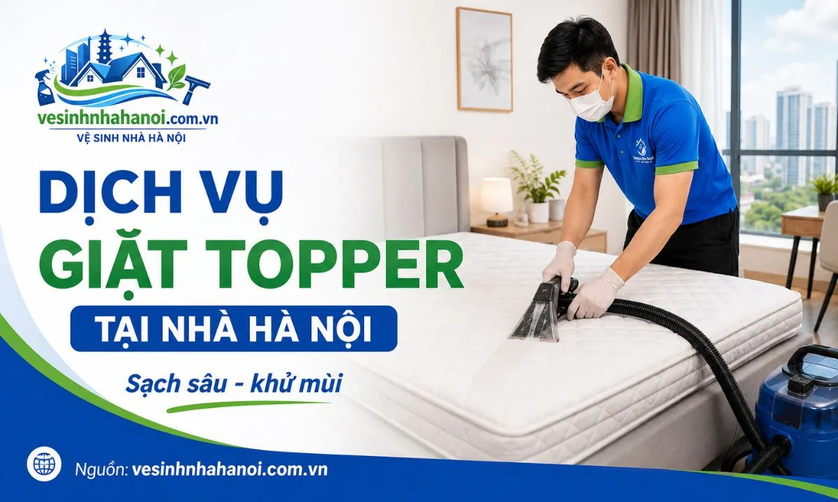 Dịch vụ giặt topper tại nhà Hà Nội