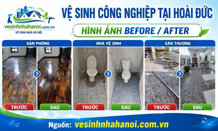 Dịch vụ vệ sinh công nghiệp tại Hoài Đức