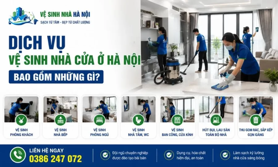 dịch vụ vệ sinh nhà cửa ở Hà Nội