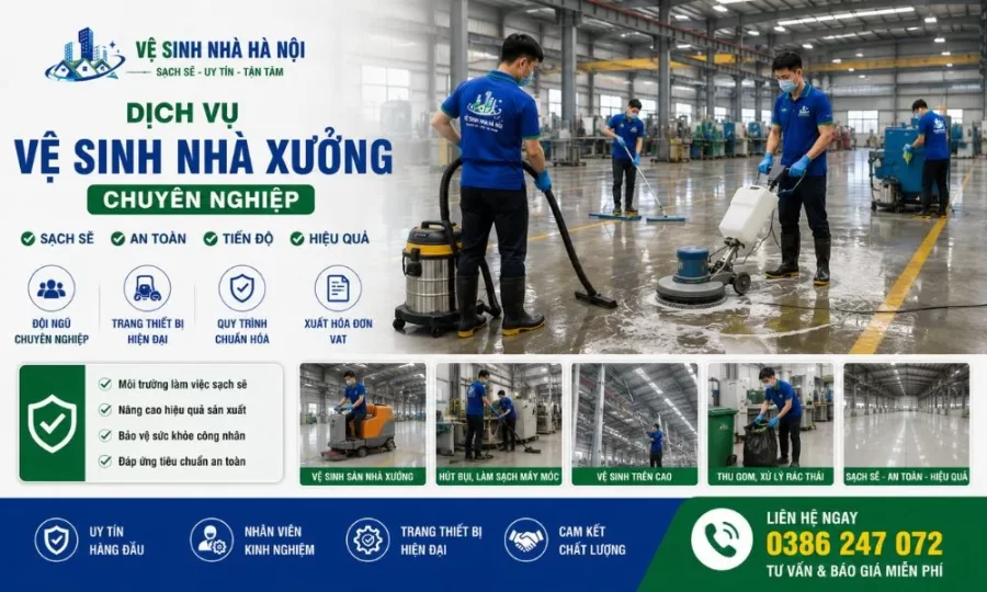 Dịch vụ vệ sinh nhà xưởng Hà Nội
