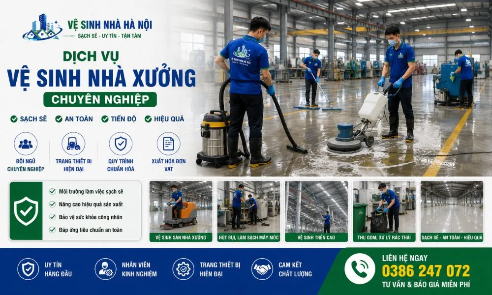 dịch vụ vệ sinh nhà xưởng Hà Nội