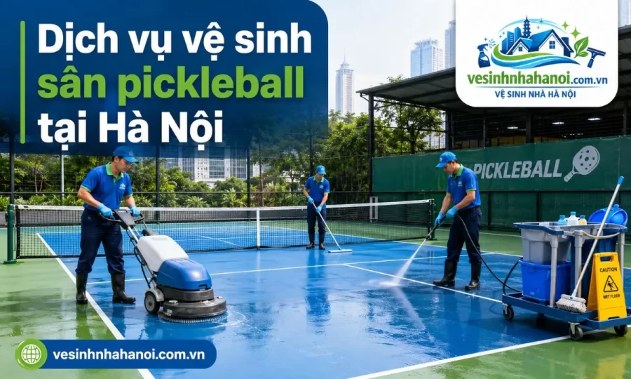 Dịch vụ vệ sinh sân pickleball tại Hà Nội