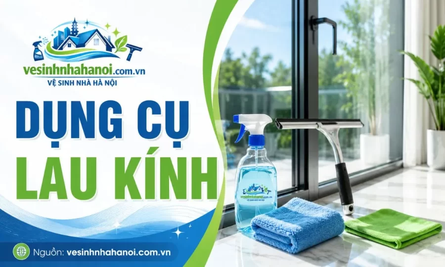 Dụng cụ lau kính sạch bóng tại nhà