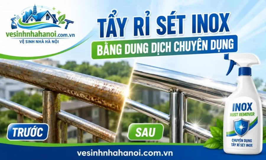 Dung dịch tẩy rỉ sét trên inox