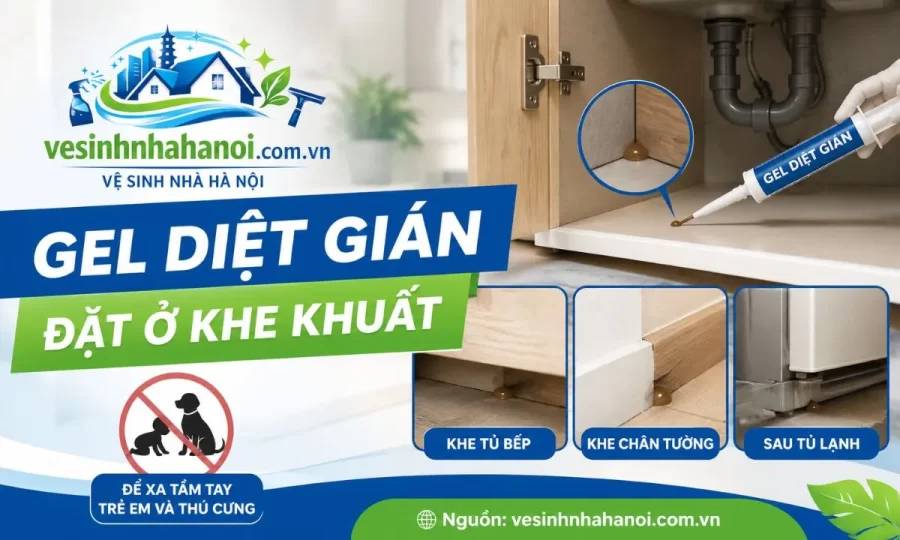 Dùng gel diệt gián và thuốc diệt gián đúng hướng dẫn
