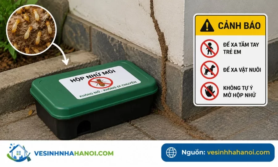 Dùng hộp nhử mối và bả mối đúng cách
