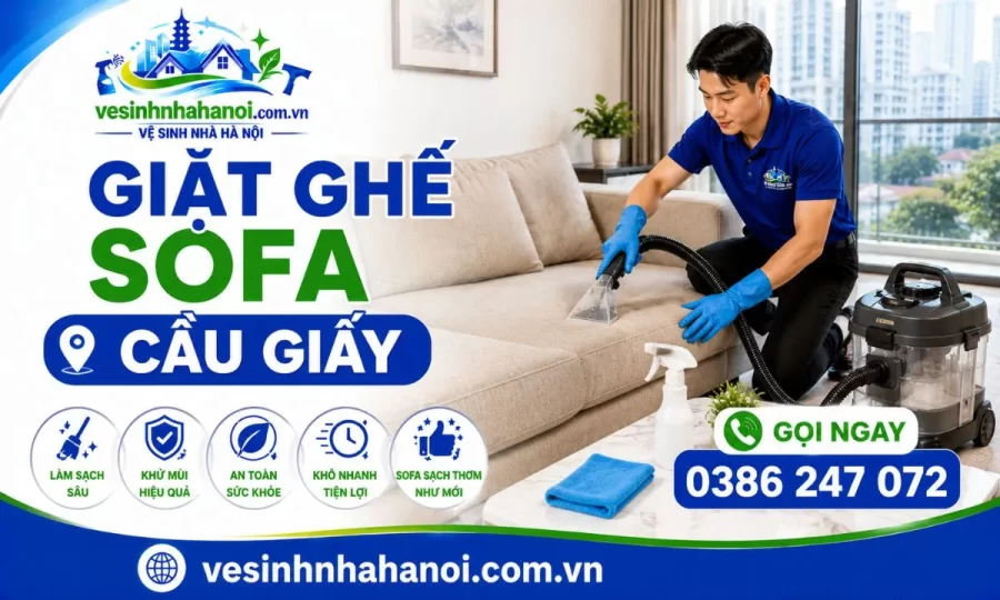 Giặt ghế sofa Cầu Giấy