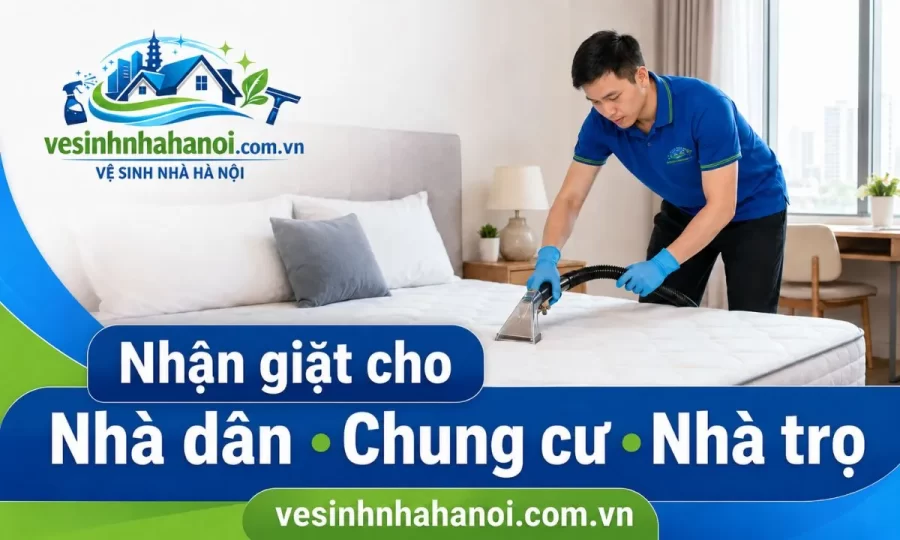 Giặt nệm Cầu Giấy cho nhà dân, chung cư, nhà trọ
