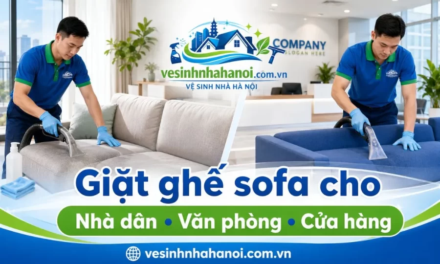 Giặt sofa Cầu Giấy cho nhà dân, văn phòng, cửa hàng
