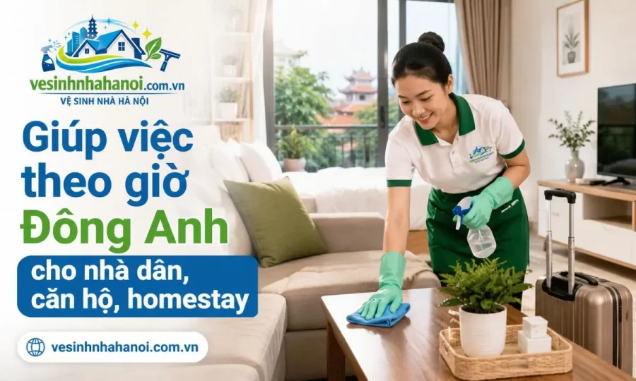 Giúp việc theo giờ Đông Anh cho nhà dân, căn hộ, homestay