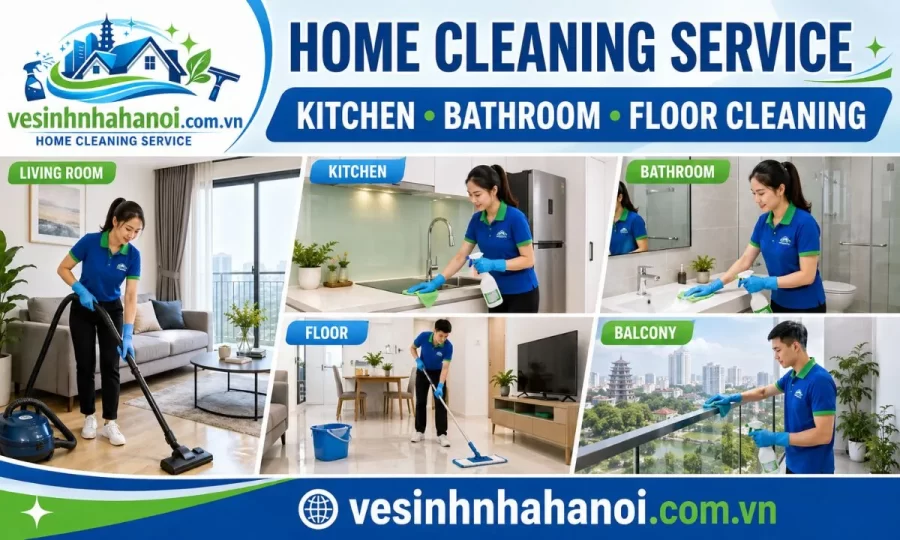 Home cleaning service includes kitchen bathroom and floor cleaning