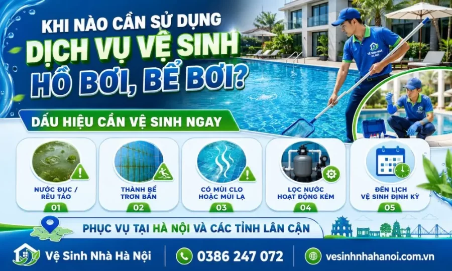 Khi nào cần vệ sinh hồ bơi, bể bơi