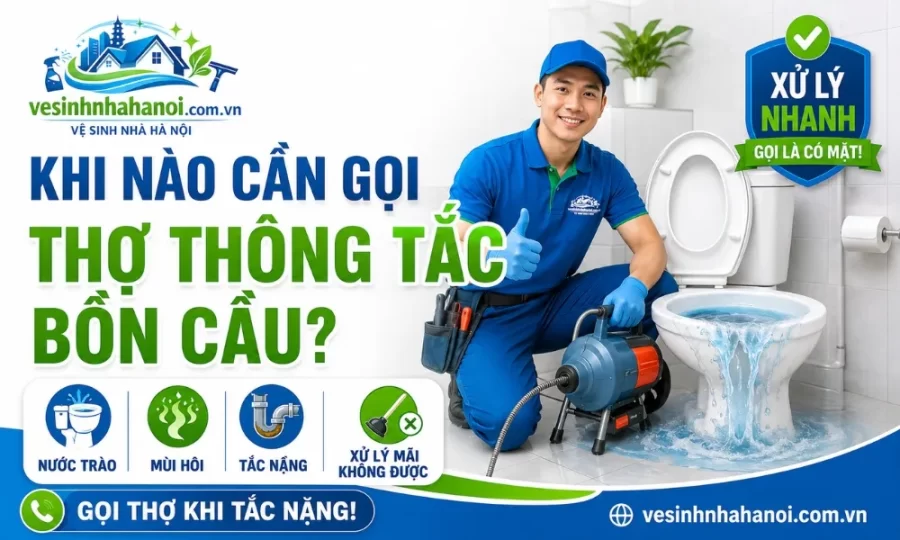 Khi nào nên gọi thợ thông tắc bồn cầu