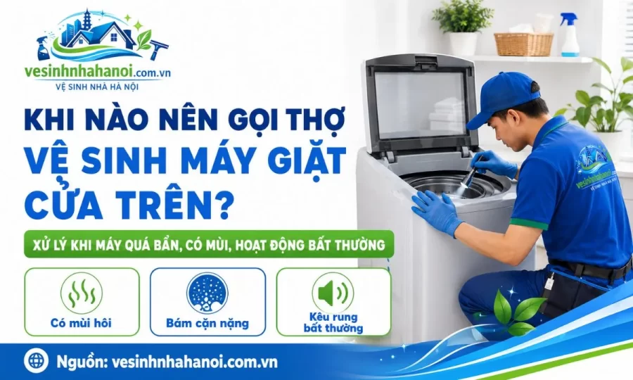 Khi nào nên gọi thợ vệ sinh máy giặt cửa trên