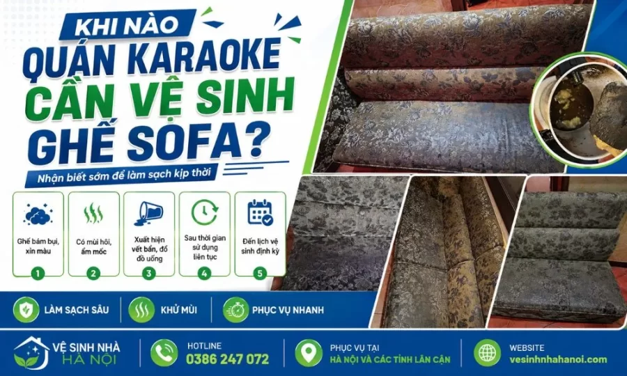 Khi nào quán karaoke nên vệ sinh ghế sofa