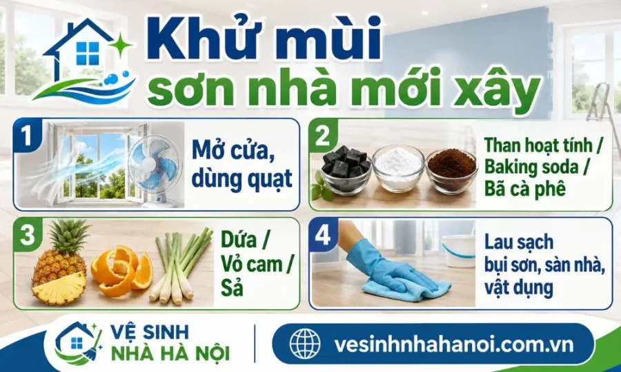 Khử mùi sơn nhà mới xây