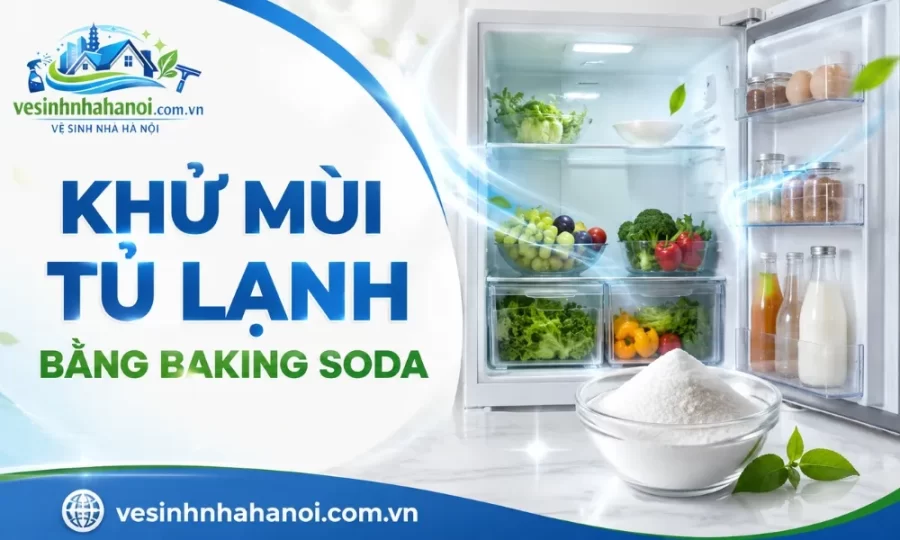 Khử mùi tủ lạnh bằng backking soda