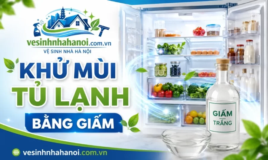Khử mùi tủ lạnh bằng giấm