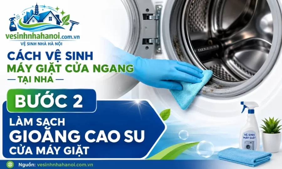 Làm sạch giăng cao su máy giặt